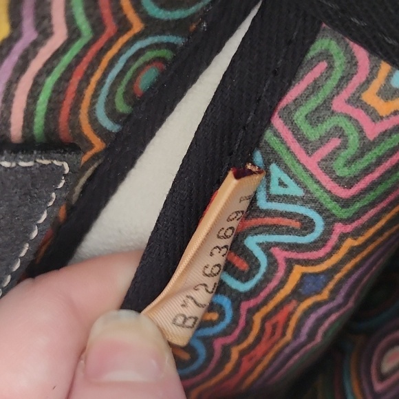 Dooney Bourke Purse vintage graffiti usa Faded and spots FLAWS y2k Vintage - Picture 10 of 17